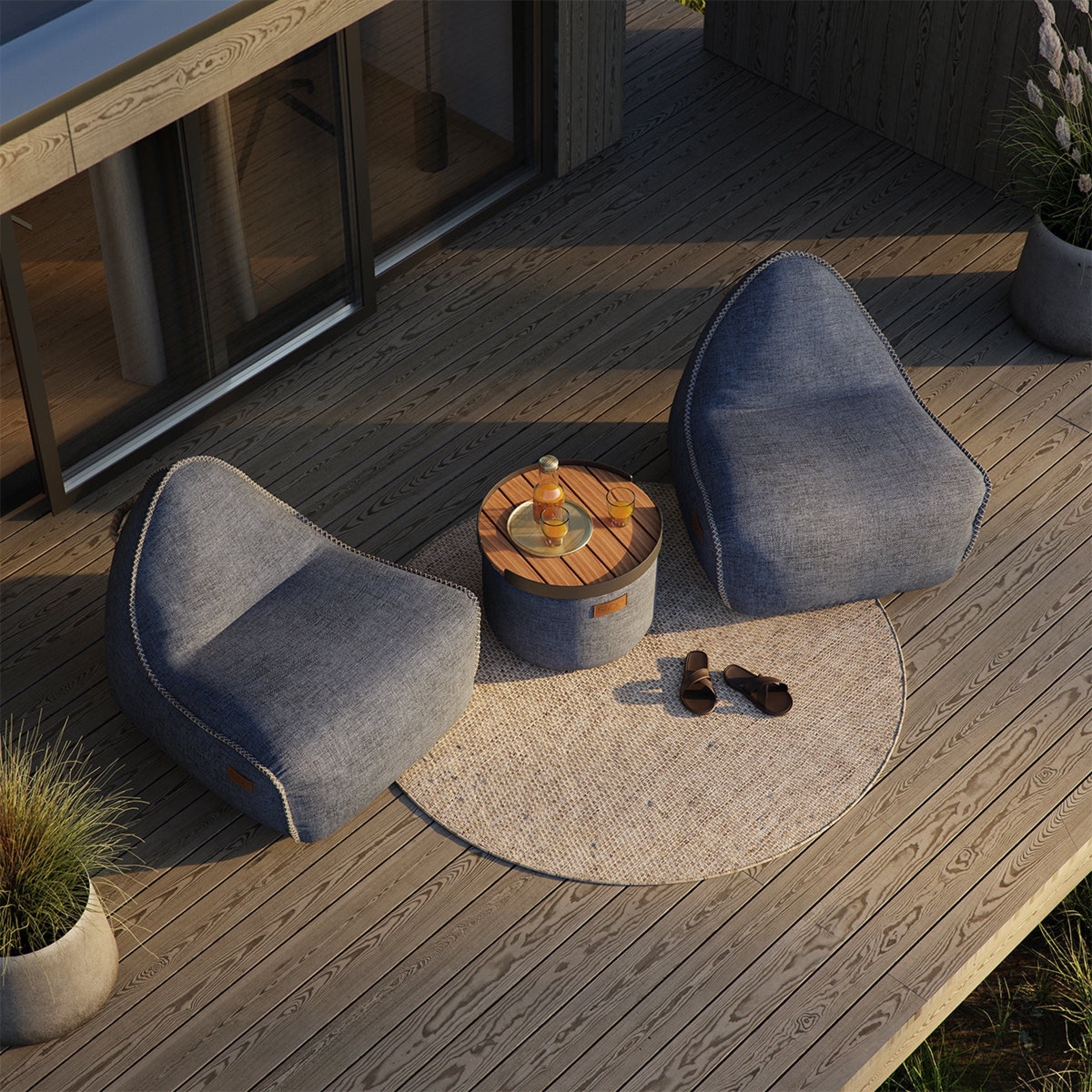 Pouf poire SACKit Cobana pour chaise longue