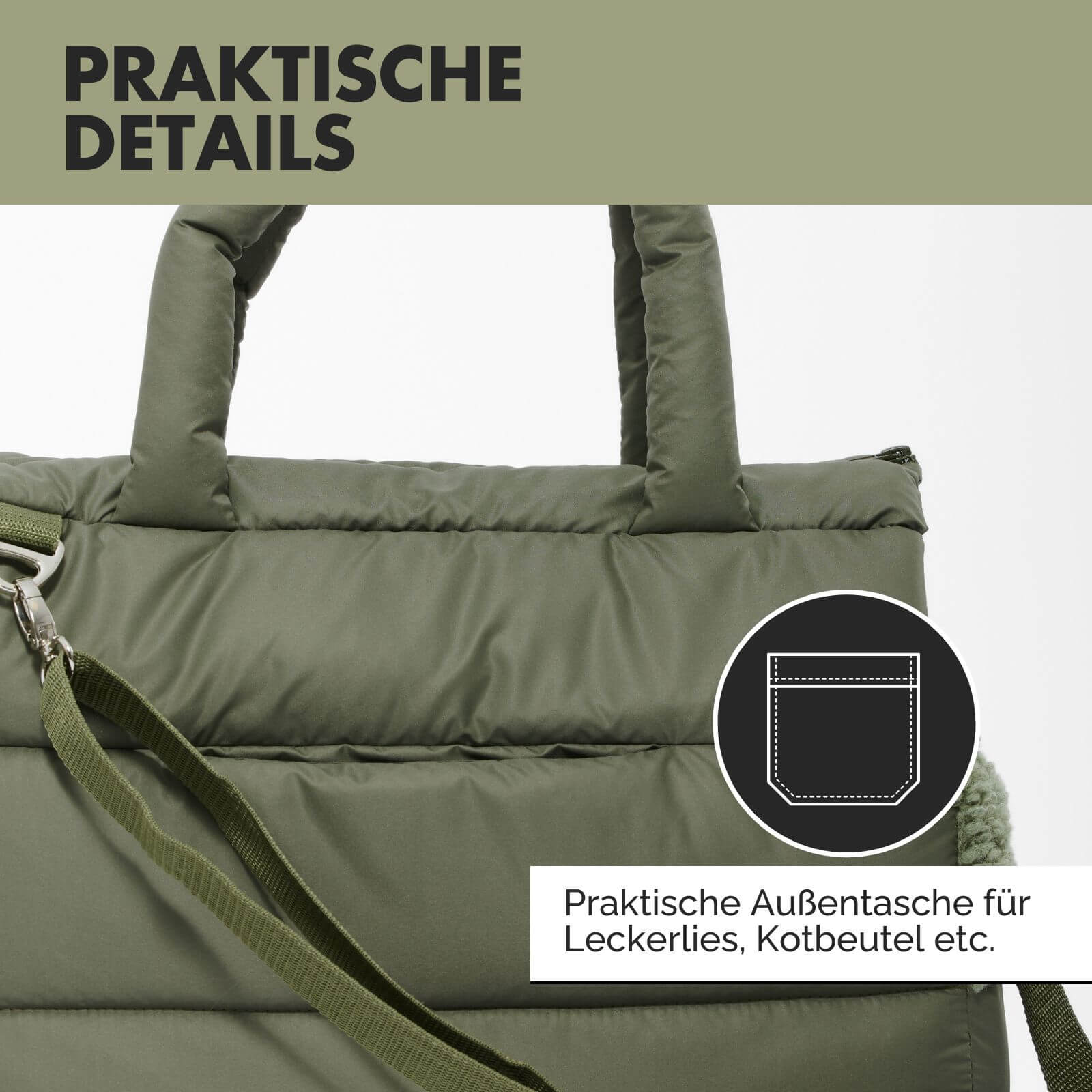 Hundetragetasche SARA Olive