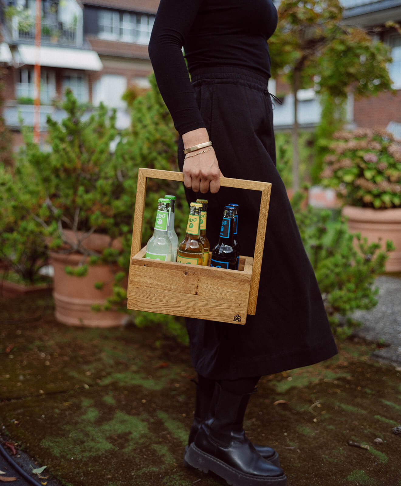 Holzkiste Eiche mit Griff KLEINER FRITZ